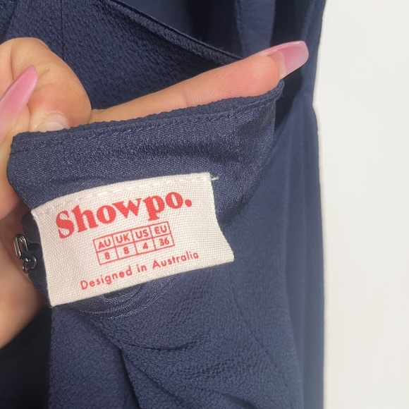 Showpo Navy Maxi Dress with Slit - Picture 8 of 10